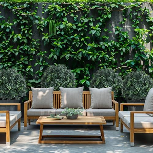 2-Piece IndoorOutdoor Boxwood Fake Topiary Set