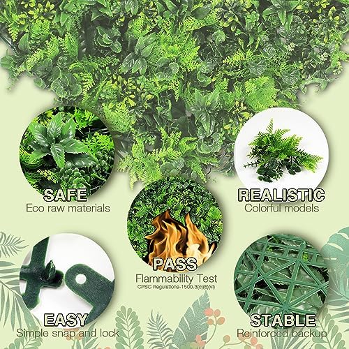 6x20 Artificial PlantsFake LeavesHedge PanelsWall Decor
