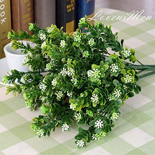 LIVE WORLDWIDE Faux Leaves Outdoor Artificial Plants 8-Piece Set